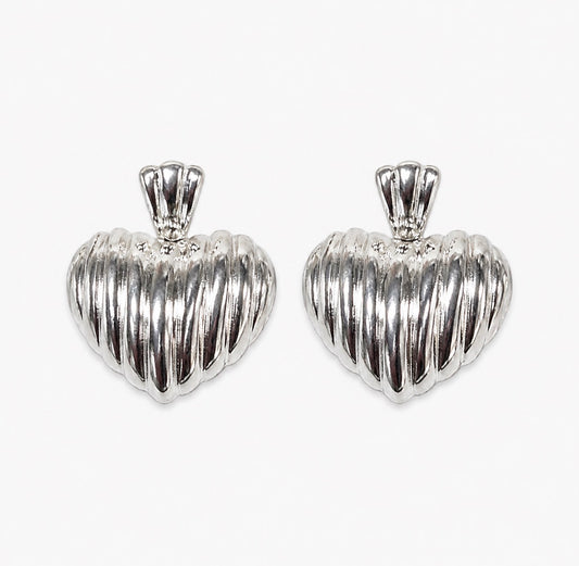 Silver Heart Earrings