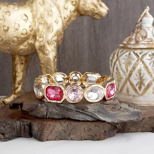 Pink Statement Stretchy Bracelets