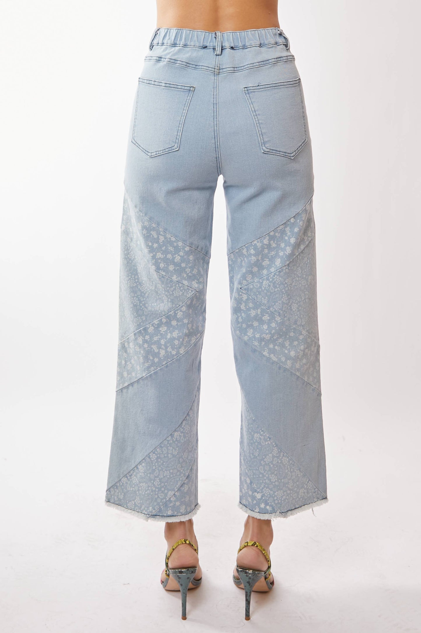 Floral Denim Wide Leg / Paisley Jeans