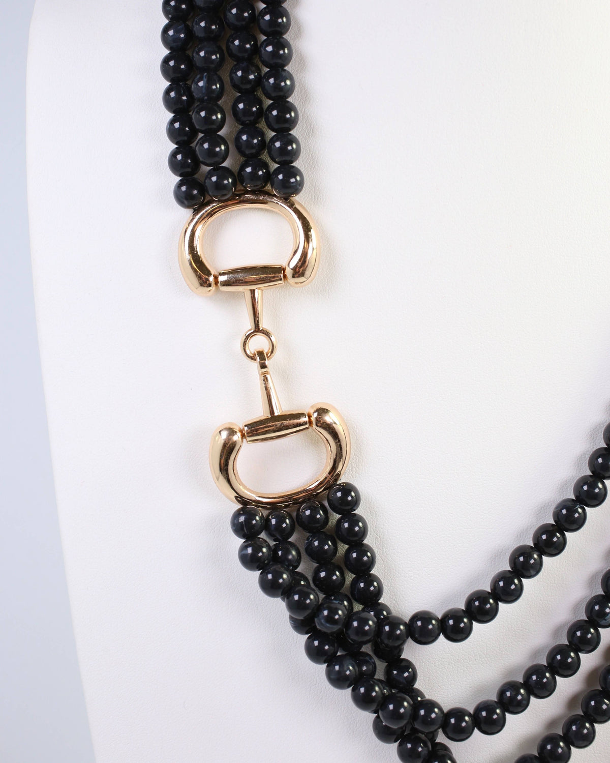 Caroline Hill -Black Horse-bit Necklace