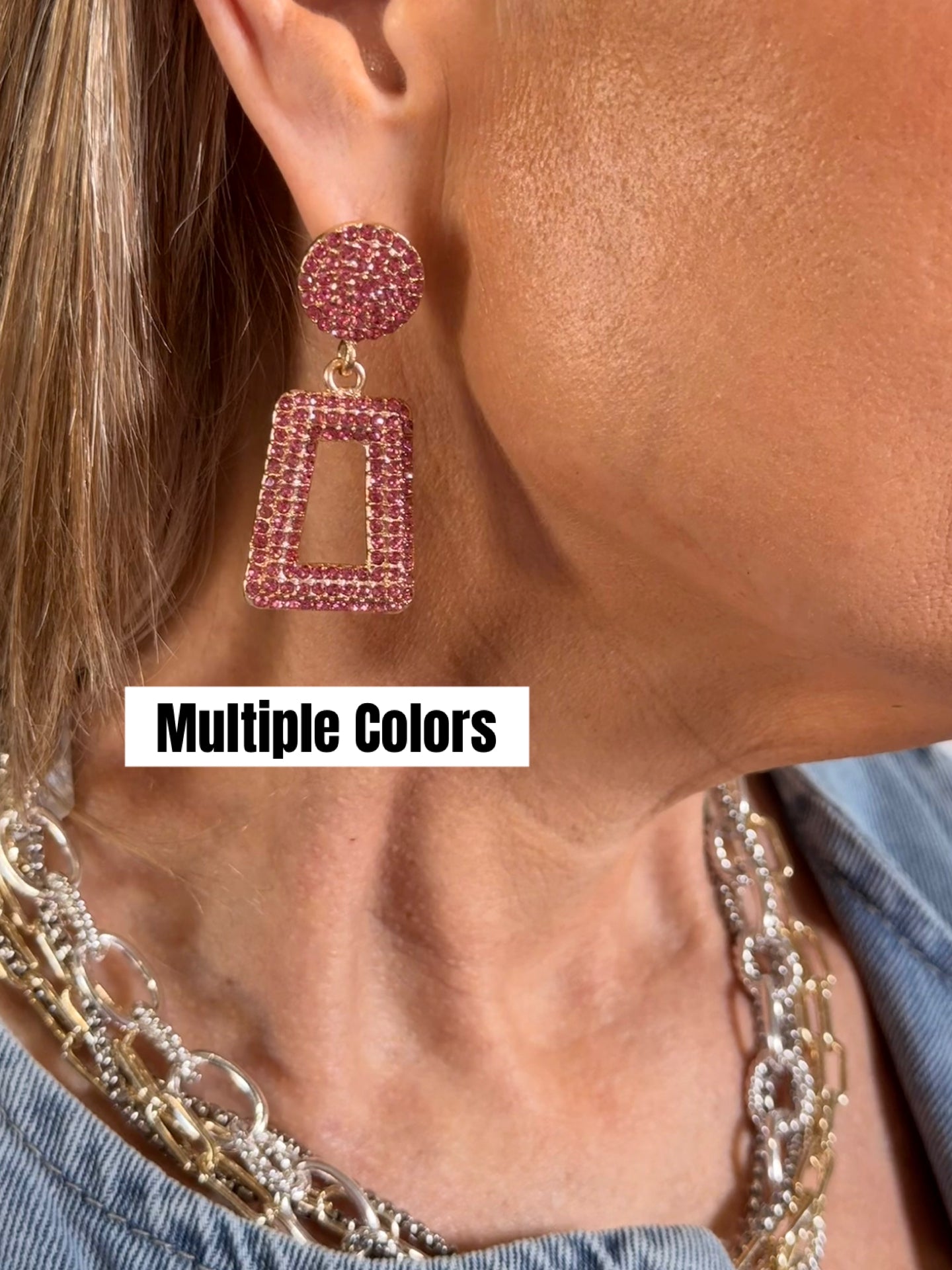 Glittered Beads Drop Earrings