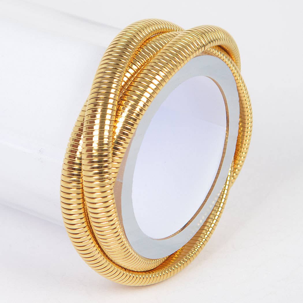 Gold Triple Stretch Chain Bracelet