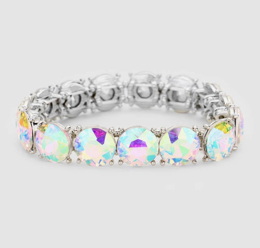 AB Round Crystal Stretch Bracelet