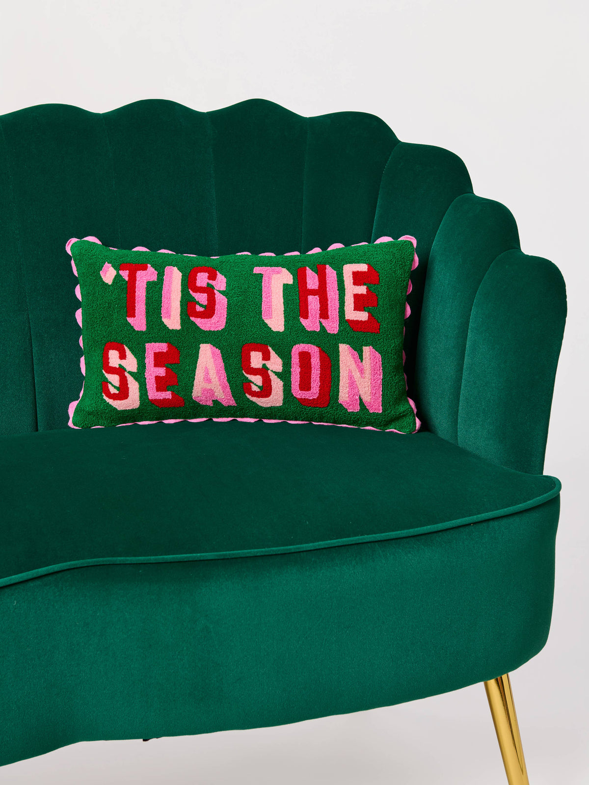 "'TIS THE SEASON" PILLOW, GREEN