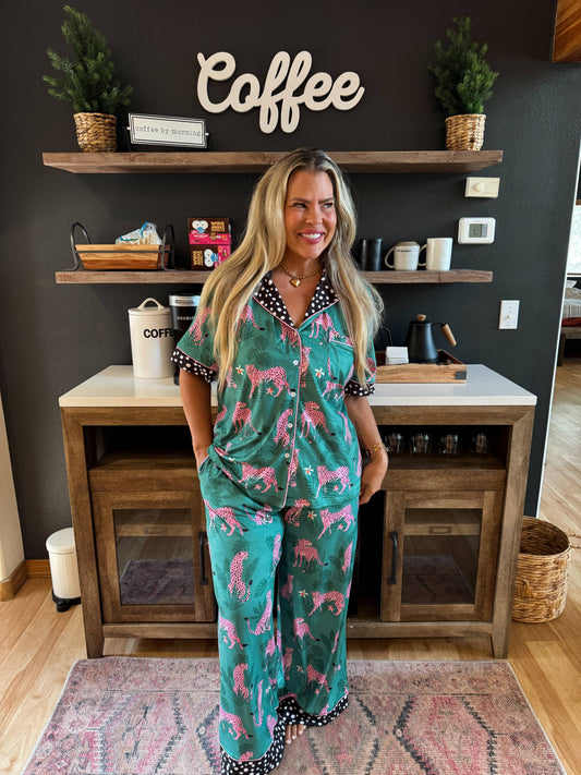 Green Tiger LEOPARD LUXE Pajama set