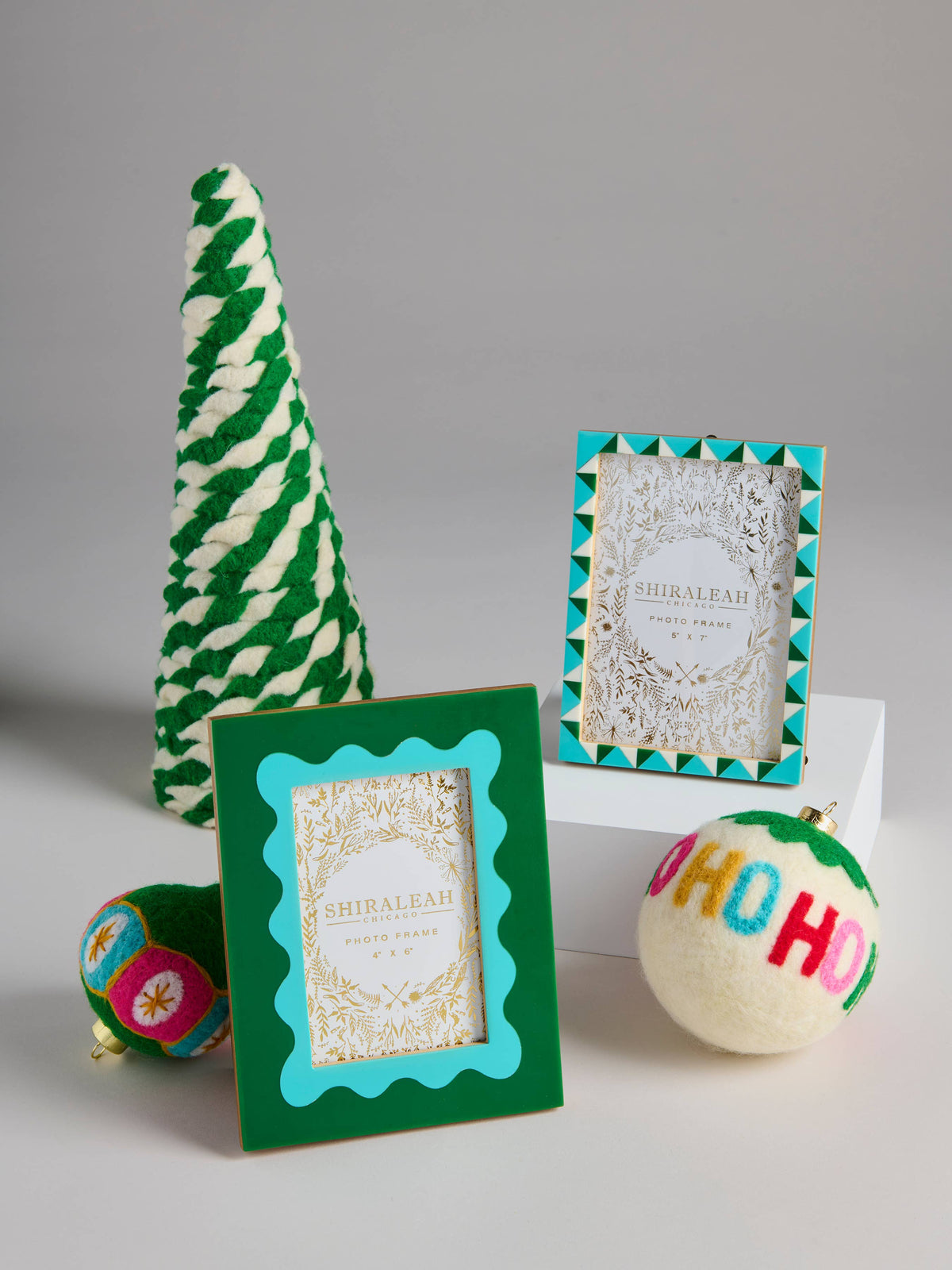 Shiraleah - "HO HO HO" ASST/4 ORNAMENTS,MULTI