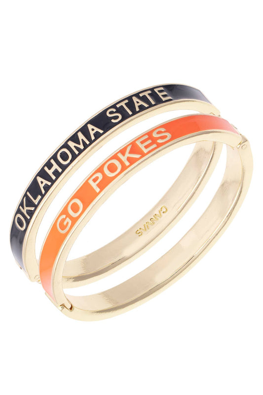 Oklahoma State Cowboys Skinny Enamel Hinge Bangle