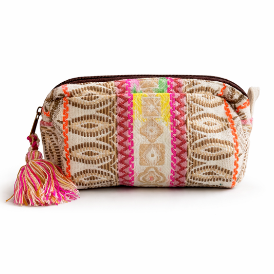 ✨ Coco-Woven Cosmetic Bag