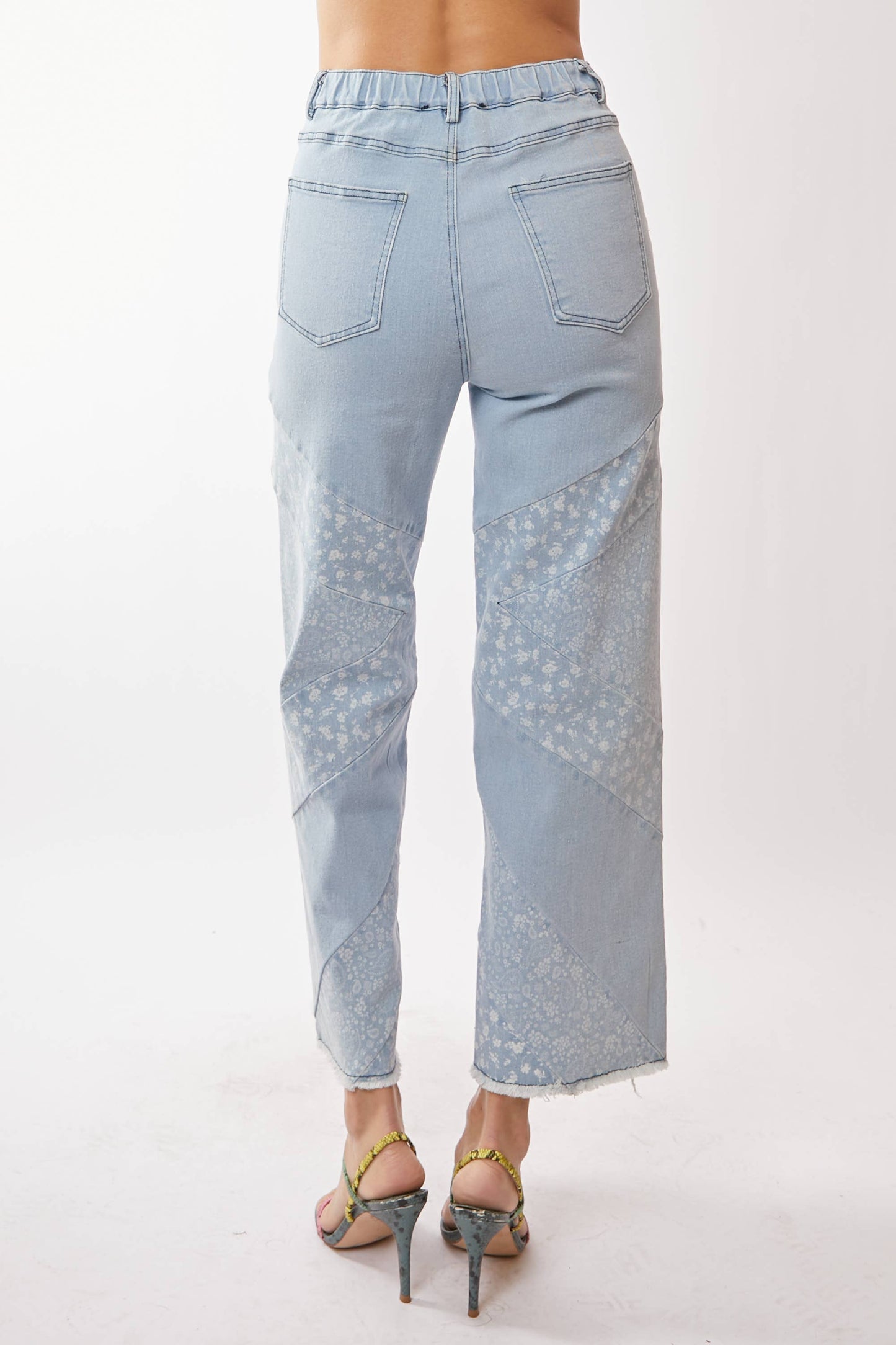 Floral Denim Wide Leg / Paisley Jeans