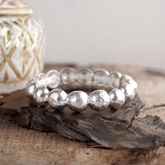 Silver Hammered Bracelet