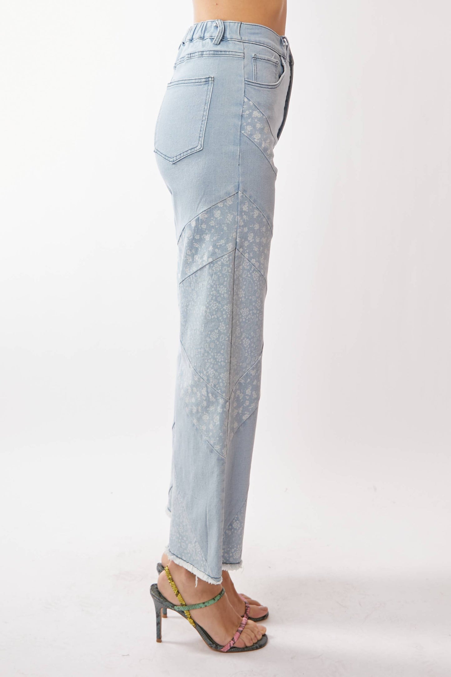 Floral Denim Wide Leg / Paisley Jeans