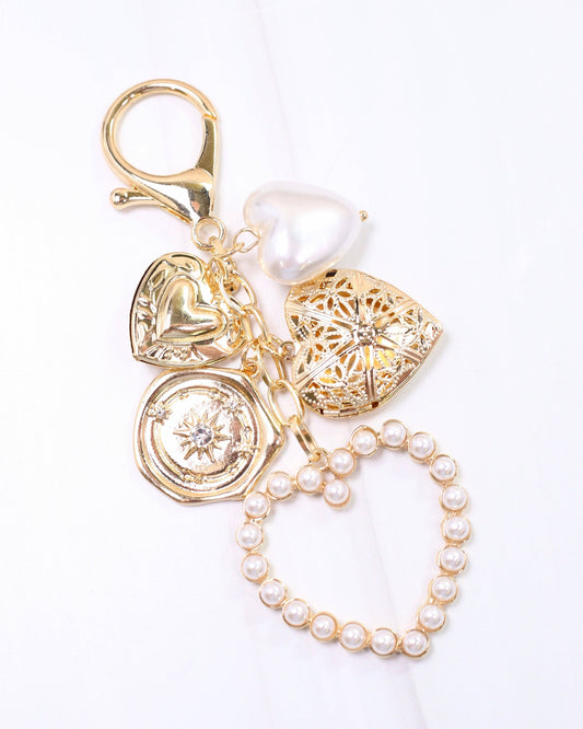 Caroline Hill - Lori Heart Bag Charm Gold
