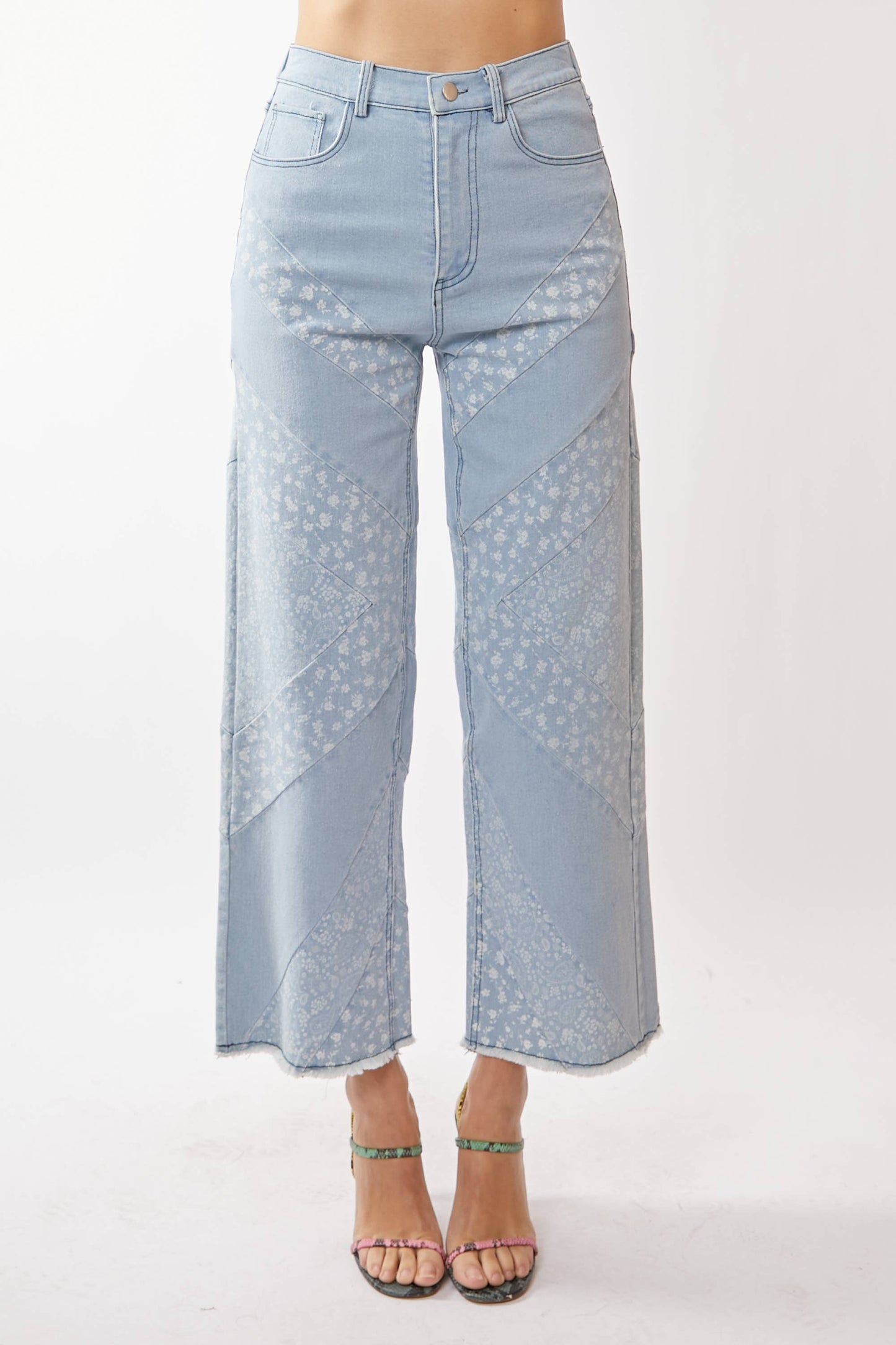 Floral Denim Wide Leg / Paisley Jeans