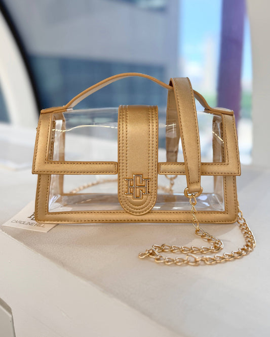 Caroline Hill - Grace Clear Bag Gold