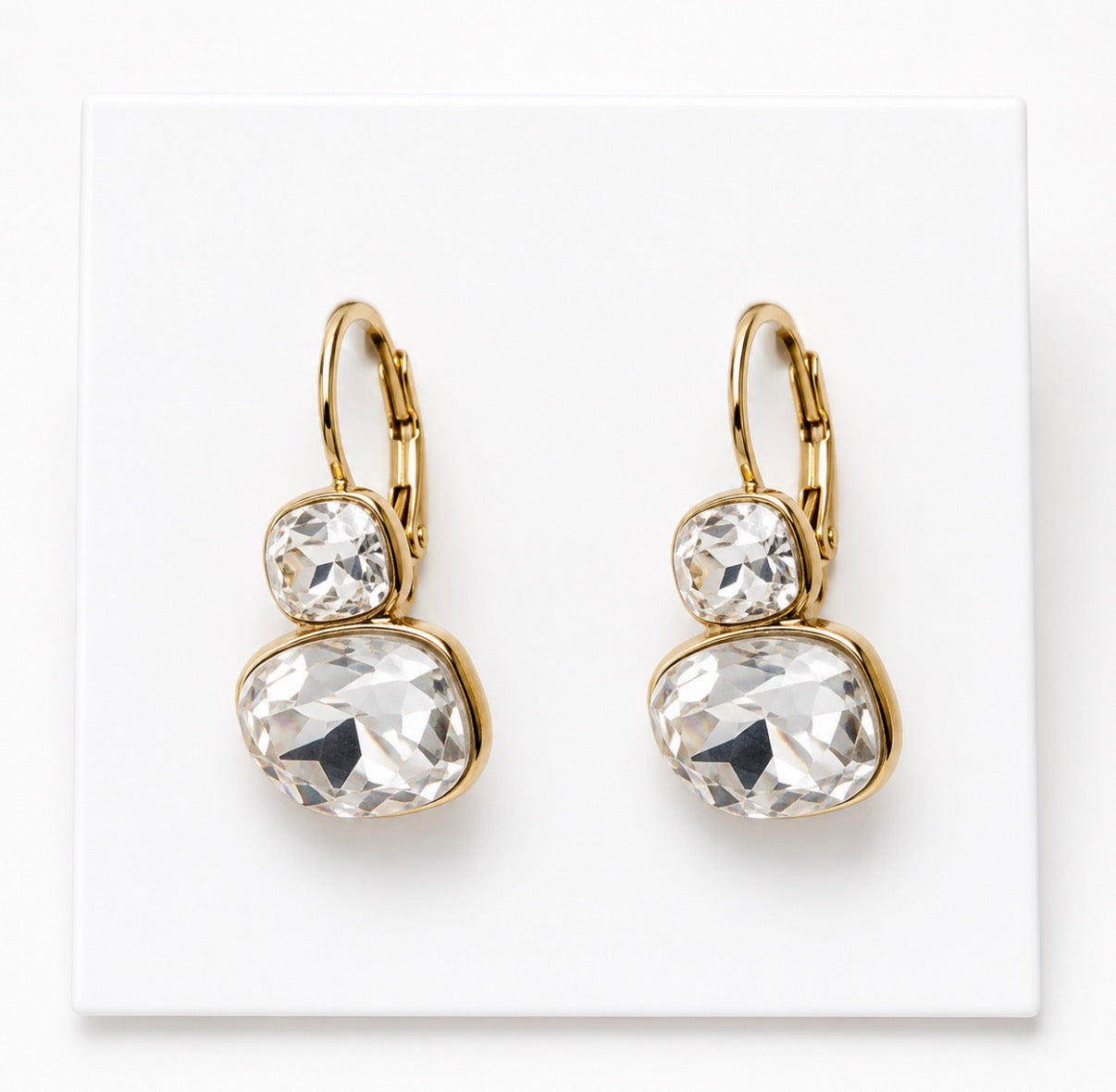 Gold Rhinestones Earrings