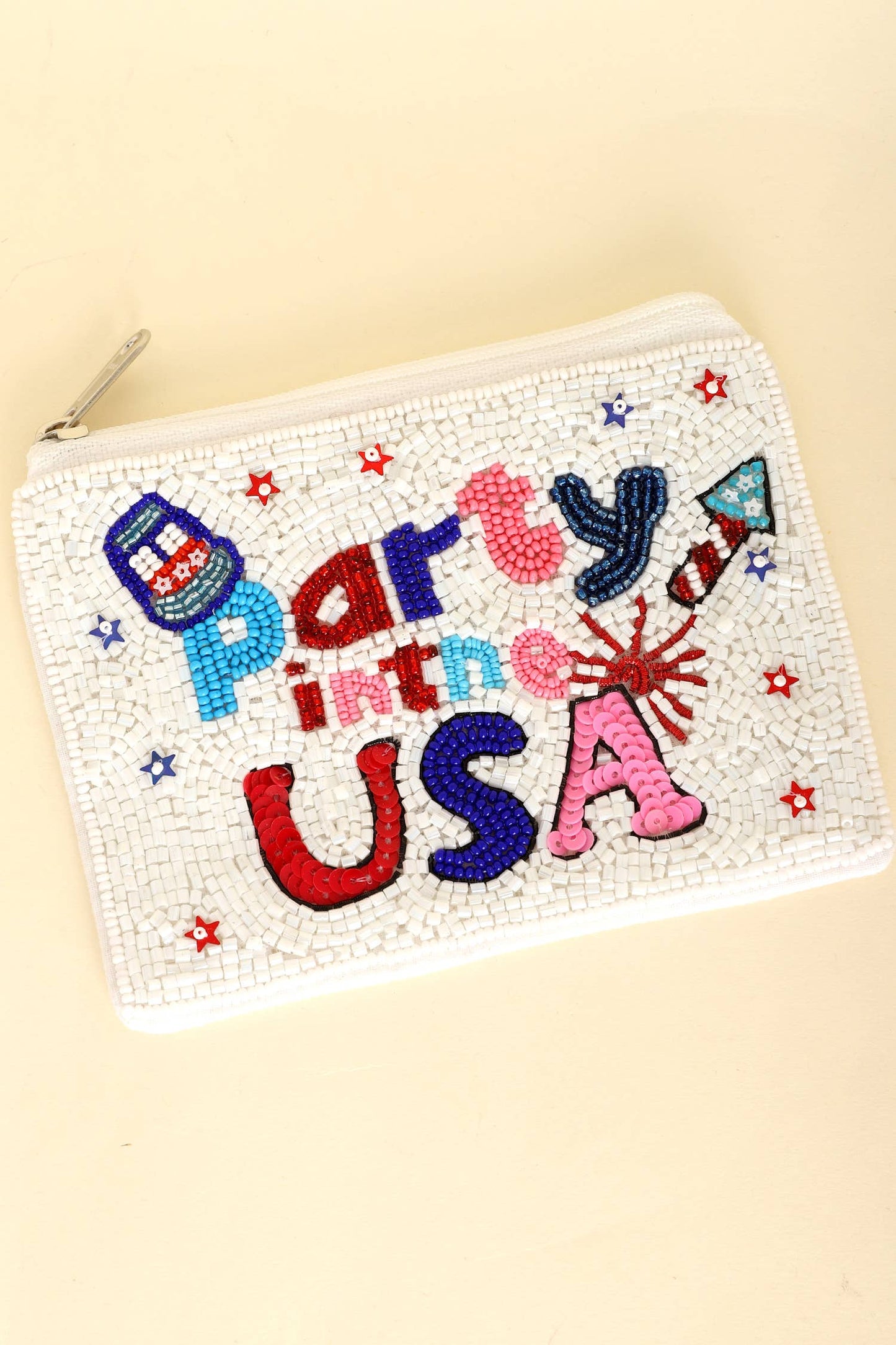 Party in the USA Beaded Coin Bag