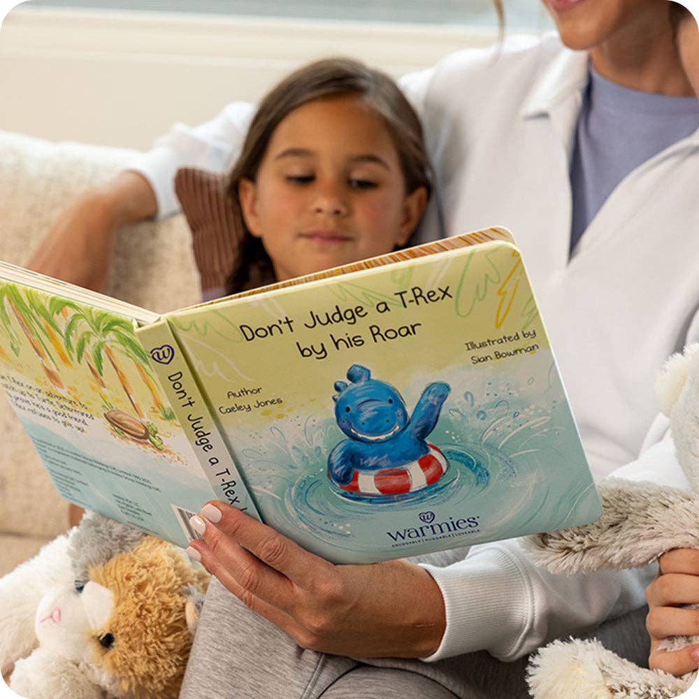 Warmies - Don't Judge a T-Rex by his Roar Board Book