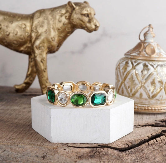 Green Stretchy Statement Bracelet