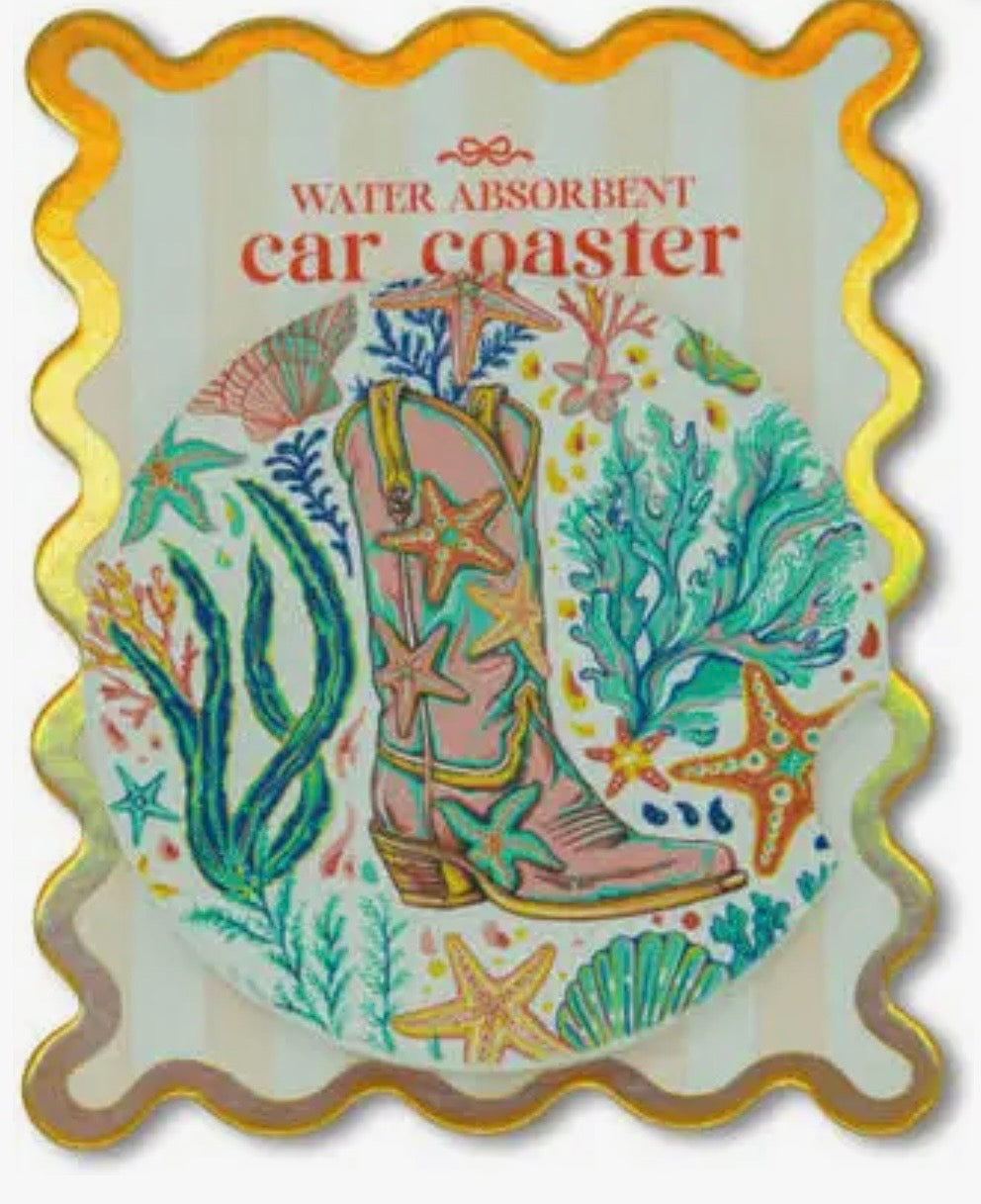 Coastal Cowgirl-Simply Southern Car Coaster