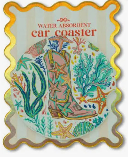 Coastal Cowgirl-Simply Southern Car Coaster
