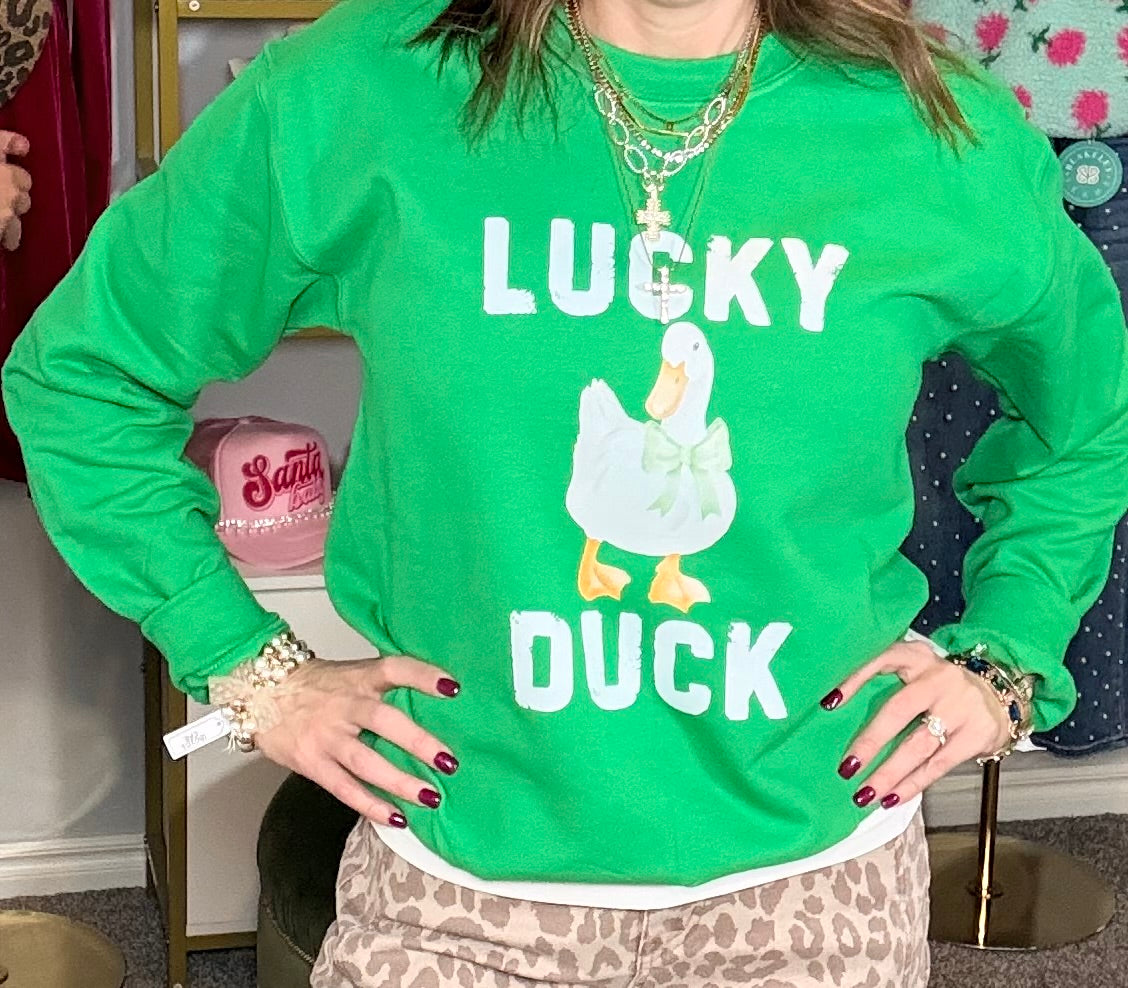 Green Lucky Duck Sweatshirt