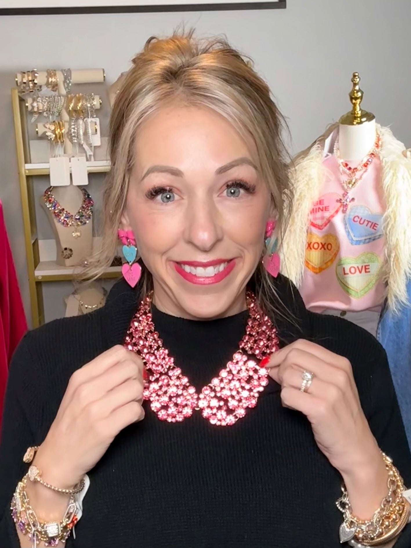 Pink Collar Necklace