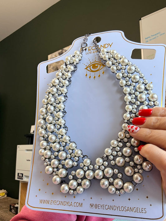 Pearl Beaded Collar Necklaces