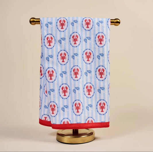 Waffle Tea Towel-Lobster