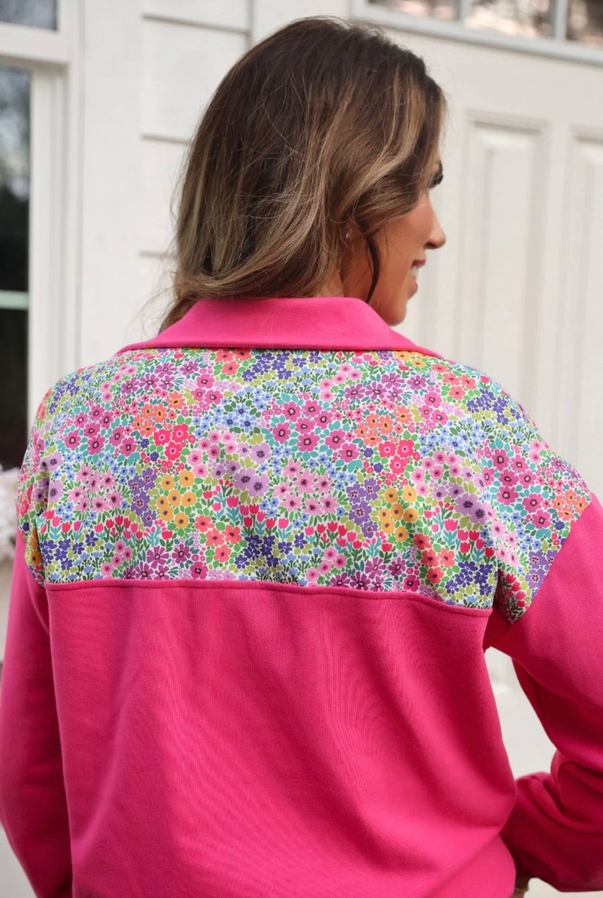 Mia Printed Pullover -Falling for Florals