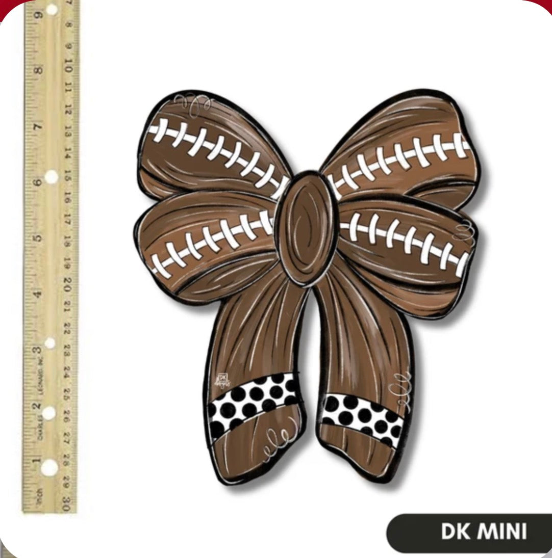 Football Bow Mini Velcro Attachment