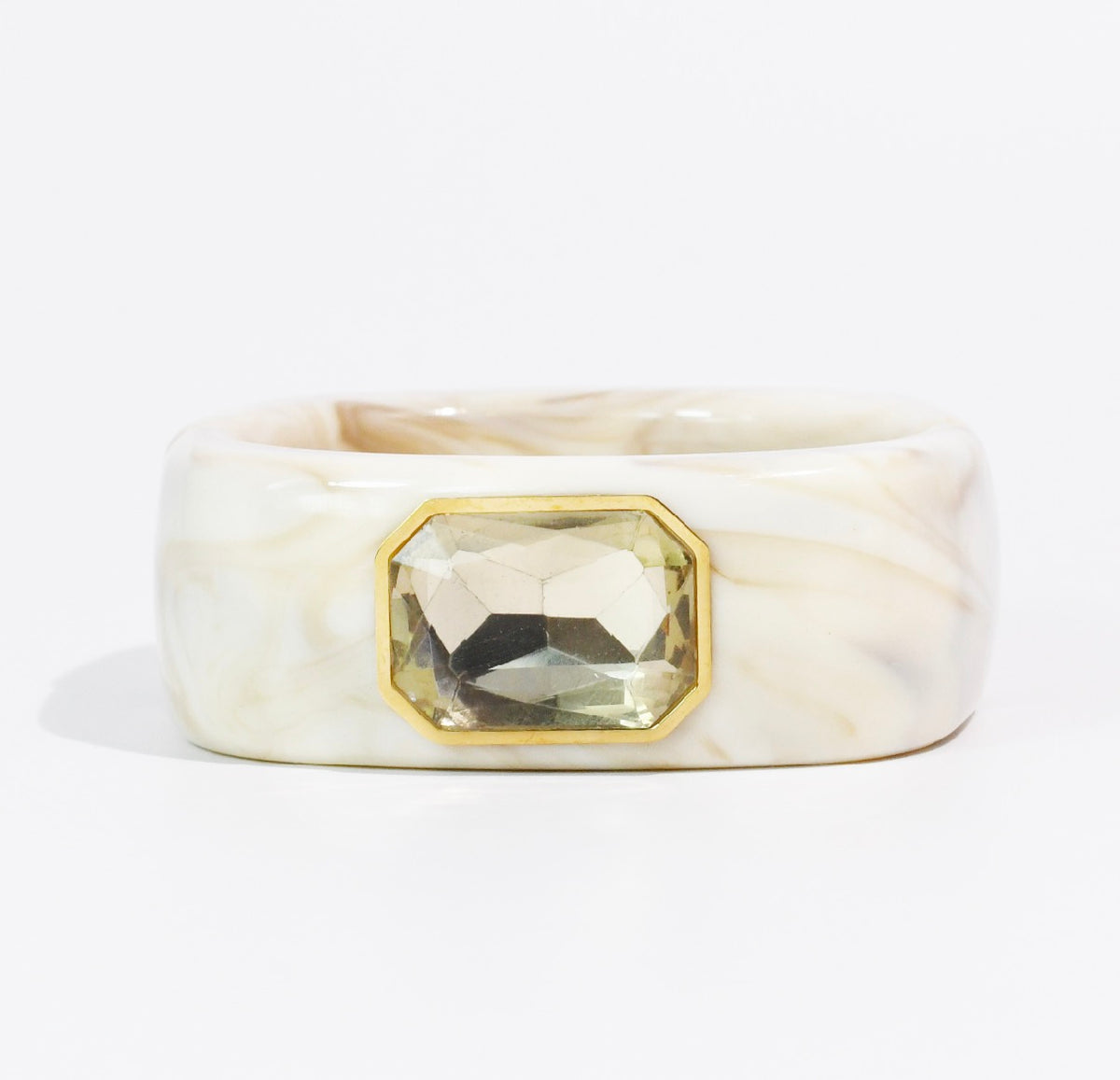 White Marble Cuff Bracelet