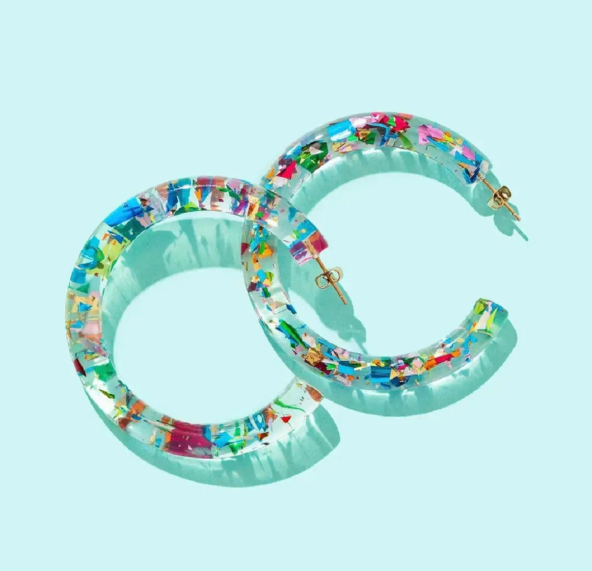 Taylor Elliott Designs -Confetti Hoop Earrings -Colorful