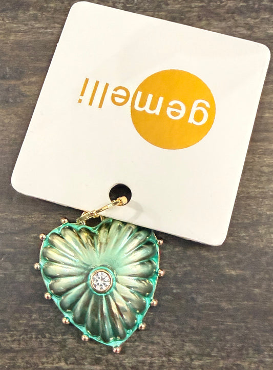 Gemelli Metallic Silver Heart Charm