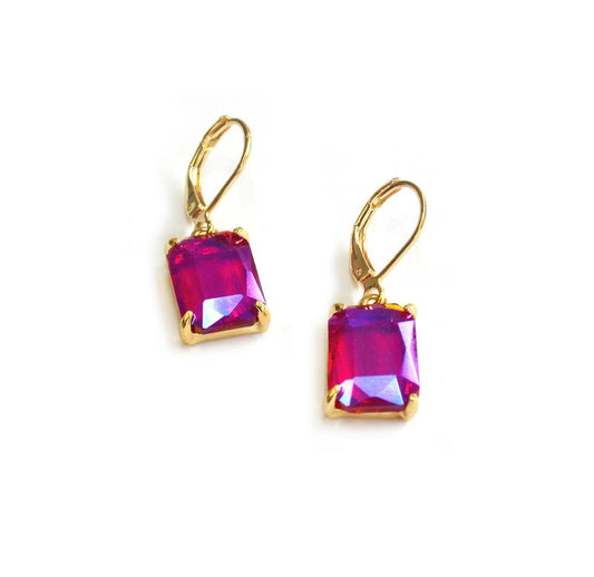 Fuchsia-AB Dangle Earring