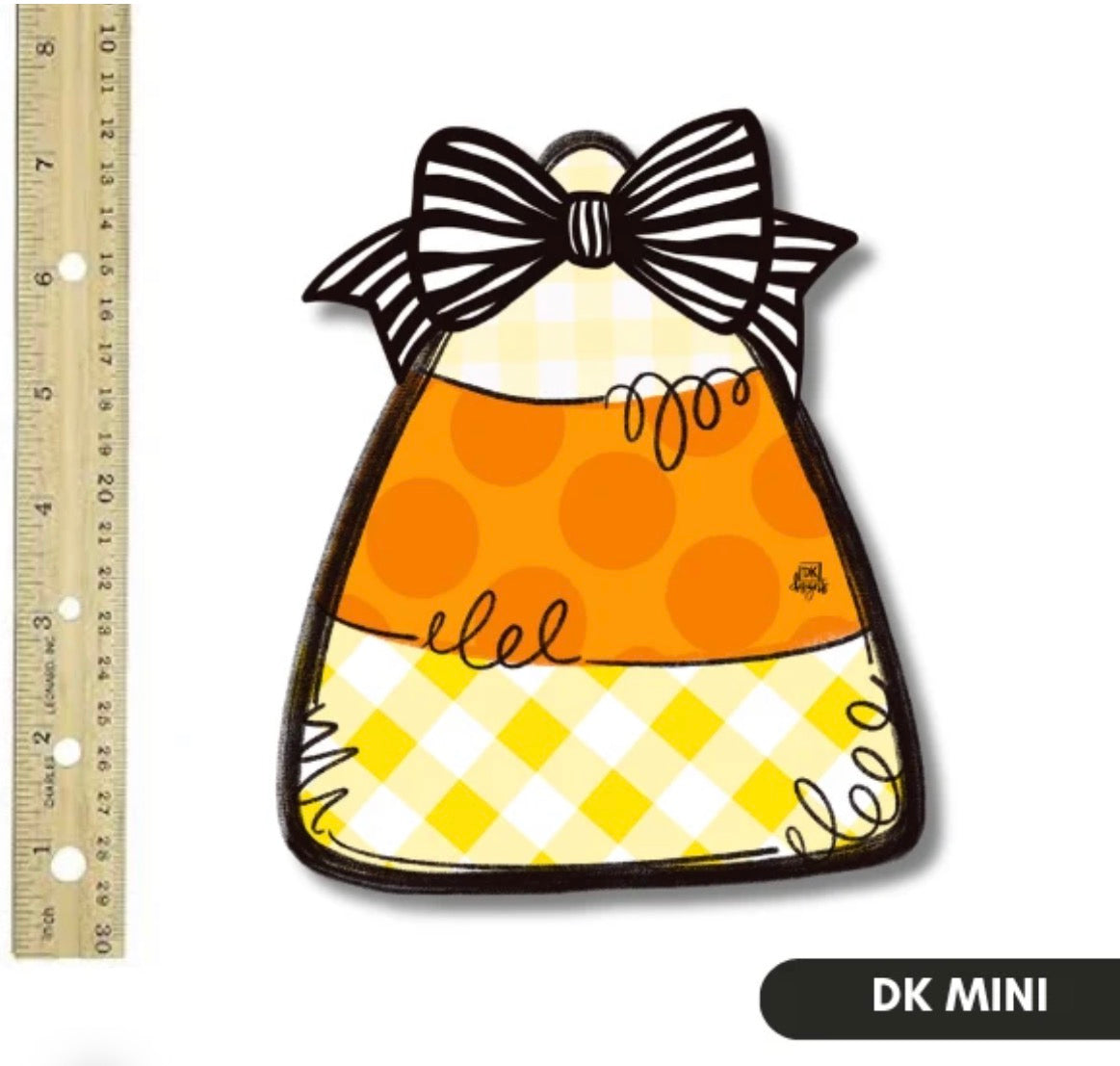 Candy Corn Bow Mini Velcro Attachment