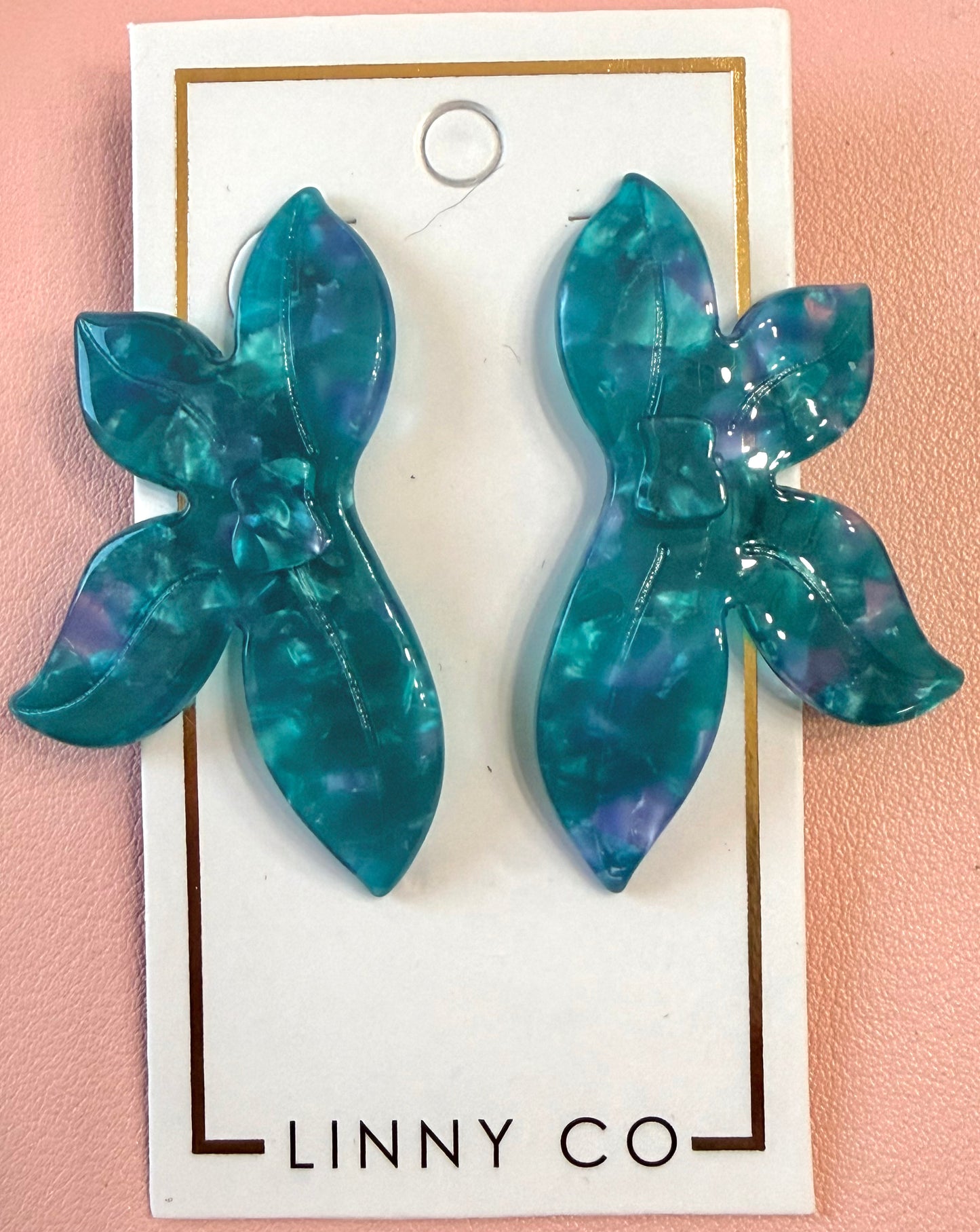 Fern Statement Earrings-Mystic Lagoon