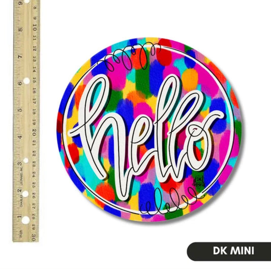 Colorful Hello Mini Velcro Attachment