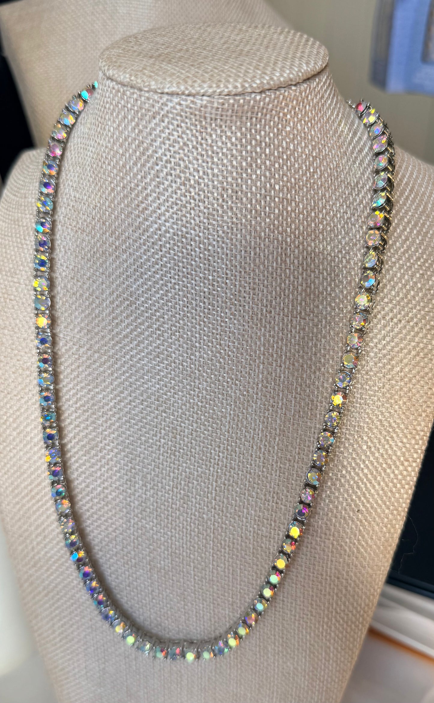 Rhinestone Tennis Chain Necklace