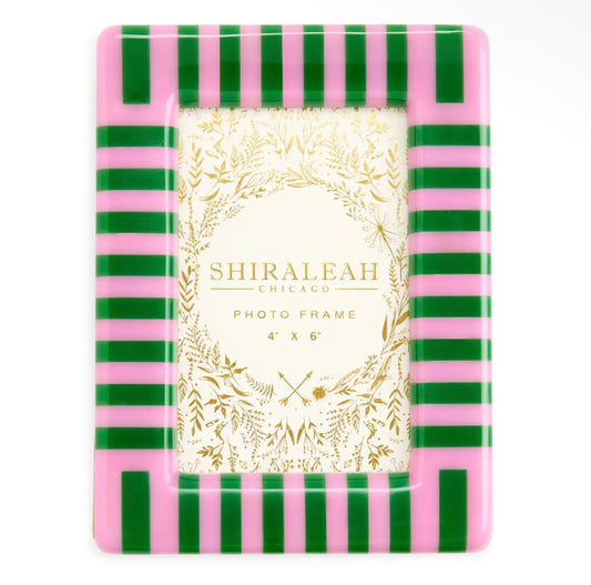 Pink Green Stripe Frame