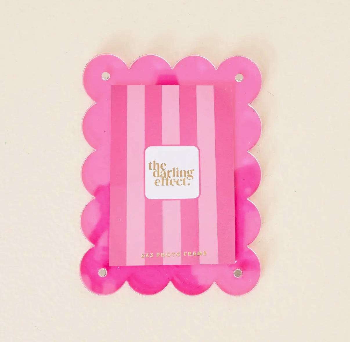 Mini Acrylic Magnetic Picture Frame-Hot Pink