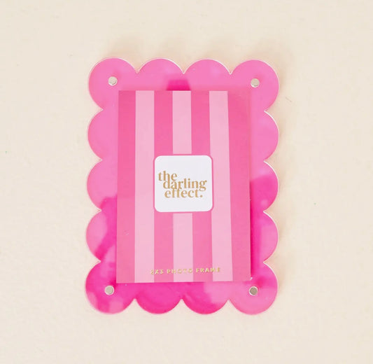 Mini Acrylic Magnetic Picture Frame-Hot Pink