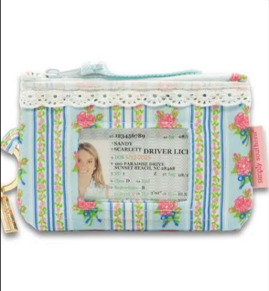 Lace ID Wallet-by Simply Southern-Rose Stripe