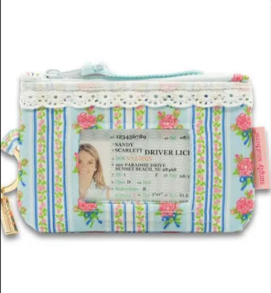 Lace ID Wallet-by Simply Southern-Rose Stripe
