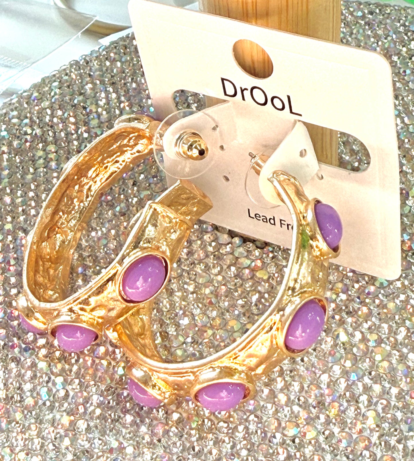 💜Lavender Hoop Earrings