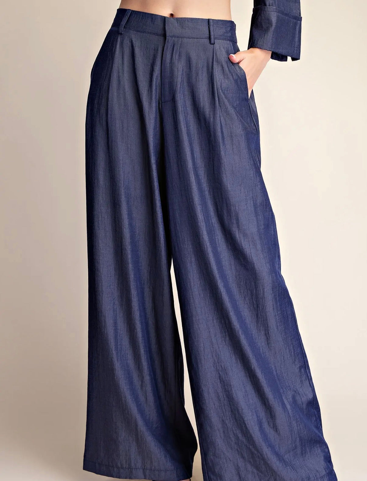 Midnight Navy Wide-Leg Set