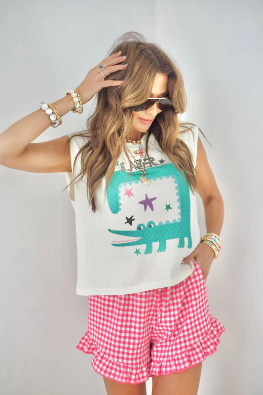 Pink Bubblegum Babe Ruffle Short