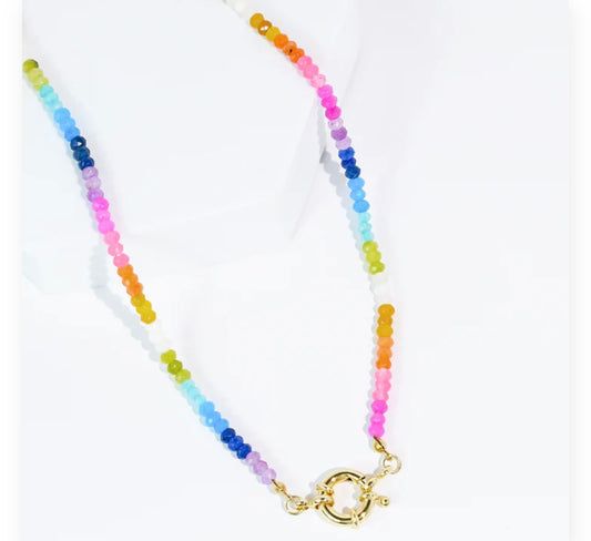 Rainbow Magic Dainty Gemstone Necklace
