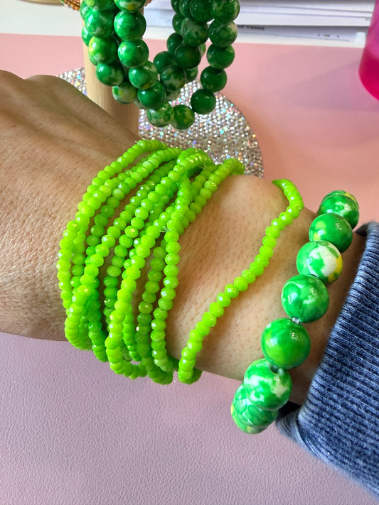 Limeade Glow Micro Bead Bracelet