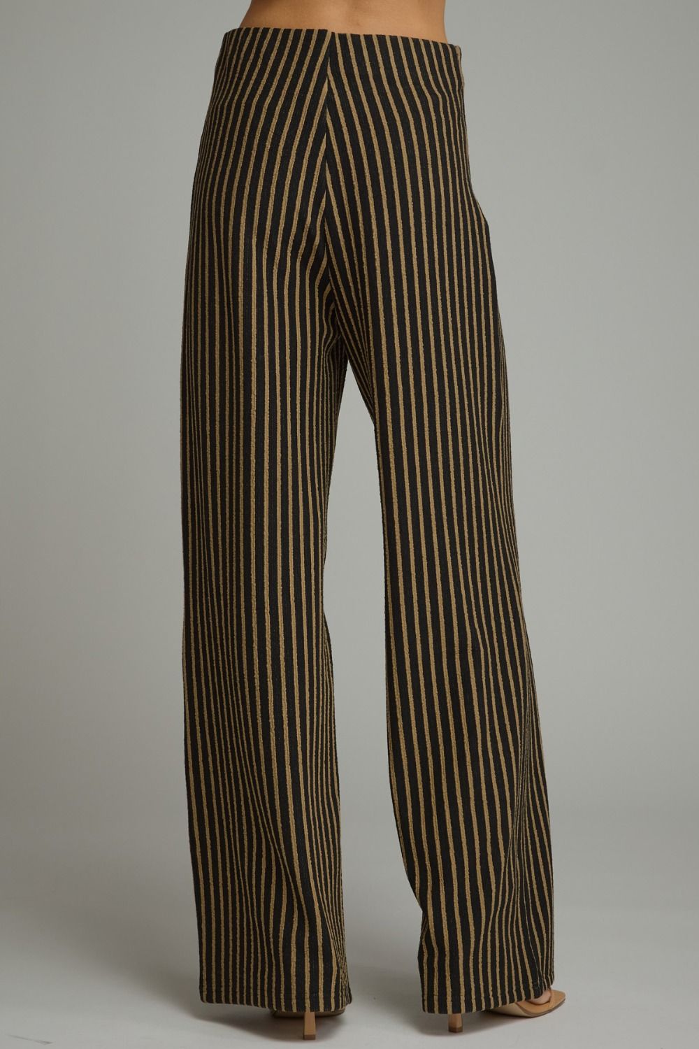 ENTRO -Stripe Knit Top & Pant Set