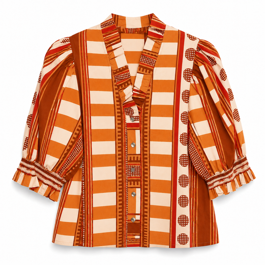 ENTRO-Cinnamon Blouse